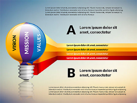 Misión Visión y Valores Etapas, Diapositiva 15, 03136, Diagramas de la etapa — PoweredTemplate.com