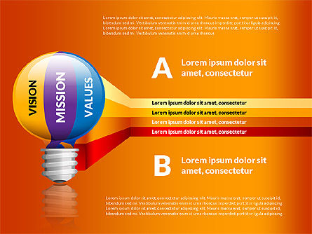 Misión Visión y Valores Etapas, Diapositiva 7, 03136, Diagramas de la etapa — PoweredTemplate.com