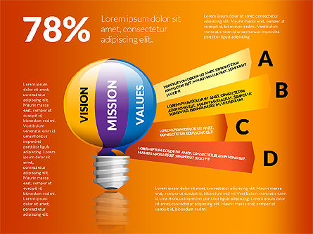 Misión Visión y Valores Etapas, Diapositiva 8, 03136, Diagramas de la etapa — PoweredTemplate.com