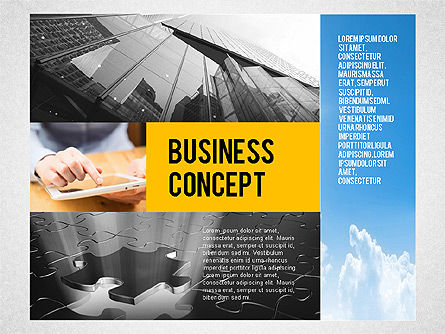 Consulting bedrijfsprofiel illustratie, PowerPoint-sjabloon, 03140, Presentatie Templates — PoweredTemplate.com