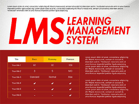 LMS Presentation Template, PowerPoint Template, 03141, Business Models — PoweredTemplate.com