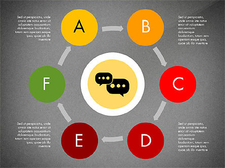 Red con iconos Caja de herramientas, Diapositiva 16, 03144, Diagramas de proceso — PoweredTemplate.com