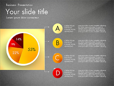 Boîte à outils graphique à secteurs, Diapositive 9, 03152, Schémas, graphiques de données — PoweredTemplate.com