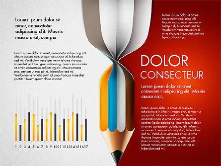 Diagramme à données par crayon tordu, Diapositive 5, 03154, Schémas, graphiques de données — PoweredTemplate.com