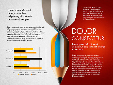 Diagramme à données par crayon tordu, Diapositive 7, 03154, Schémas, graphiques de données — PoweredTemplate.com