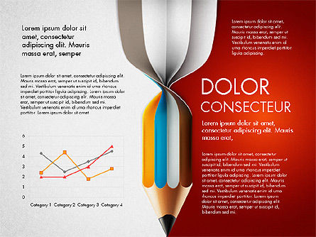 Diagramme à données par crayon tordu, Diapositive 8, 03154, Schémas, graphiques de données — PoweredTemplate.com
