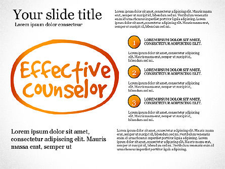 Effectieve counselor presentatie concept, PowerPoint-sjabloon, 03156, Procesdiagrammen — PoweredTemplate.com