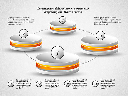 Dreidimensionale Formen Werkzeugkasten, PowerPoint-Vorlage, 03158, Schablonen — PoweredTemplate.com