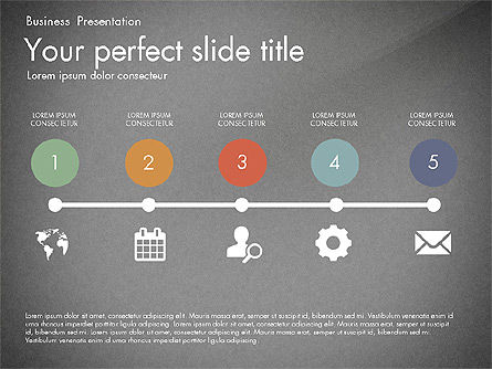 Chronologie dans la boîte à outils design plat, Diapositive 10, 03159, Timelines & Calendars — PoweredTemplate.com