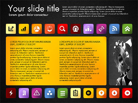 Présentation avec des icônes et des photos, Diapositive 15, 03167, Icônes — PoweredTemplate.com