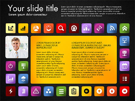 Presentation with Icons and Photos, Slide 16, 03167, Icons — PoweredTemplate.com