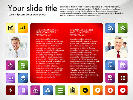 Presentation with Icons and Photos, Slide 2, 03167, Icons — PoweredTemplate.com