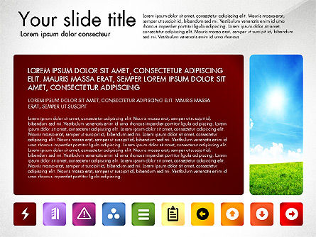 Presentatie met pictogrammen en foto's, Dia 4, 03167, Icoontjes — PoweredTemplate.com