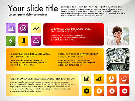 Presentación con iconos y fotos, Diapositiva 5, 03167, Iconos — PoweredTemplate.com