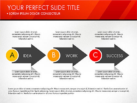 Idea Work Success Process Diagram, PowerPoint Template, 03168, Process Diagrams — PoweredTemplate.com