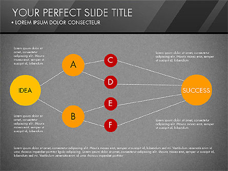 Diagramme de processus de réussite du travail d'idées, Diapositive 15, 03168, Schémas de procédés — PoweredTemplate.com
