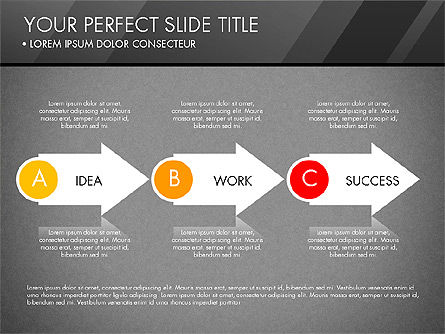 Idea Work Success Process Diagram, Slide 9, 03168, Process Diagrams — PoweredTemplate.com