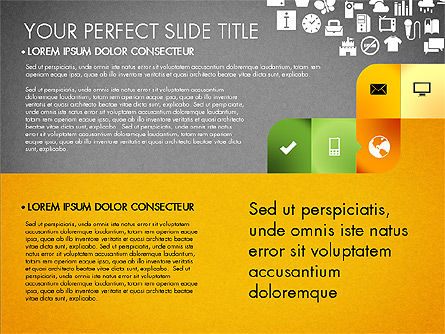 Colorato e le icone in bianco e nero, Slide 14, 03169, icone — PoweredTemplate.com