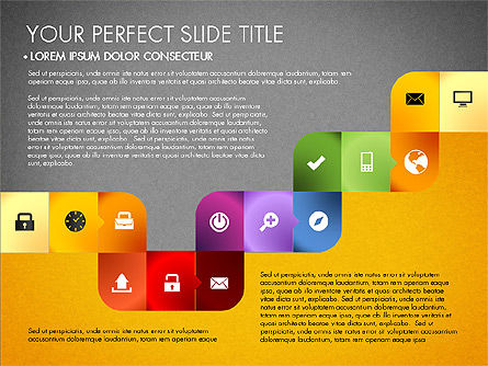 Colored and Black and White Icons, Slide 9, 03169, Icons — PoweredTemplate.com