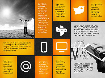 Moderne presentatie met foto's, Dia 16, 03170, Presentatie Templates — PoweredTemplate.com