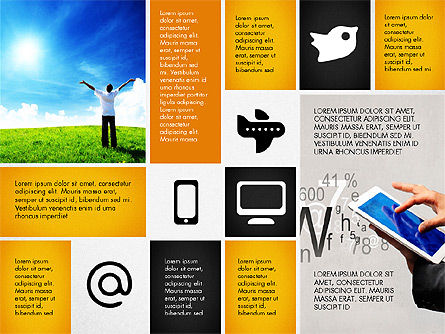 Moderne presentatie met foto's, Dia 8, 03170, Presentatie Templates — PoweredTemplate.com