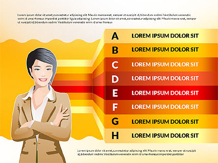 Opciones con gente de negocios, Diapositiva 10, 03172, Diagramas de la etapa — PoweredTemplate.com
