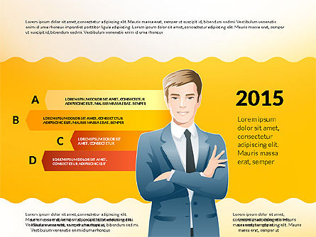 Options avec les gens d'affaires, Diapositive 14, 03172, Schémas d'étapes — PoweredTemplate.com