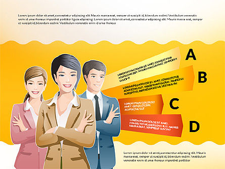 Options avec les gens d'affaires, Diapositive 15, 03172, Schémas d'étapes — PoweredTemplate.com