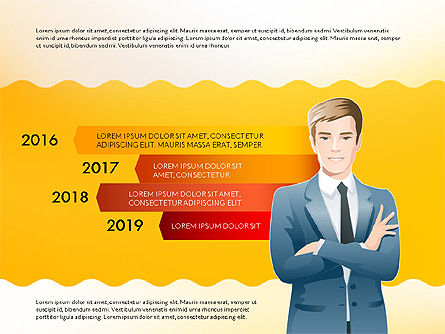 Options avec les gens d'affaires, Diapositive 16, 03172, Schémas d'étapes — PoweredTemplate.com