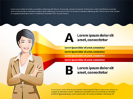 Options avec les gens d'affaires, Diapositive 5, 03172, Schémas d'étapes — PoweredTemplate.com