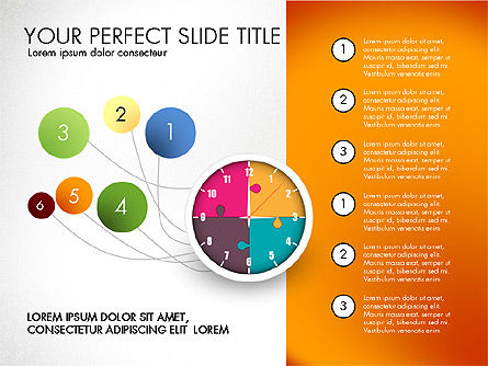时间管理图表, PowerPoint模板, 03175, 阶段图 — PoweredTemplate.com