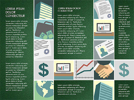 Presentación con ilustraciones de negocios, Diapositiva 2, 03183, Plantillas de presentación — PoweredTemplate.com