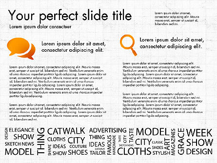 Moda Word Cloud Concepto de presentación, Diapositiva 2, 03184, Plantillas de presentación — PoweredTemplate.com