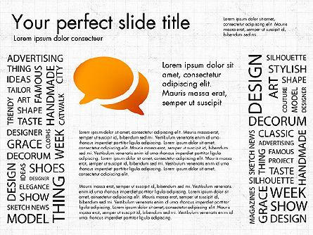 Moda Word Cloud Concepto de presentación, Diapositiva 3, 03184, Plantillas de presentación — PoweredTemplate.com