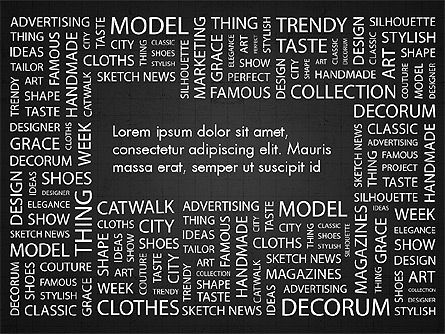 Fashion Word Cloud Presentation Concept, Slide 9, 03184, Presentation Templates — PoweredTemplate.com