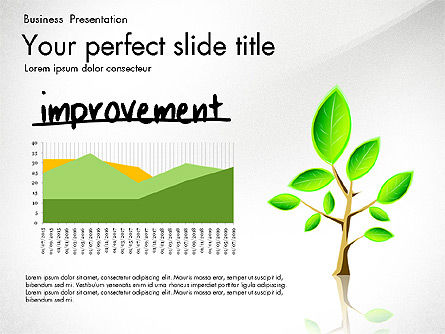 성장과 접근 프레젠테이션 개념, 슬라이드 7, 03193, 데이터 주도형 도표 및 차트 — PoweredTemplate.com