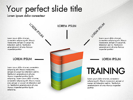 教育演讲概念, PowerPoint模板, 03196, 教育图和图表 — PoweredTemplate.com