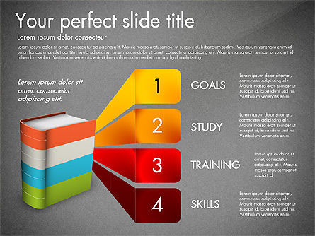 教育演讲概念, 幻灯片 10, 03196, 教育图和图表 — PoweredTemplate.com