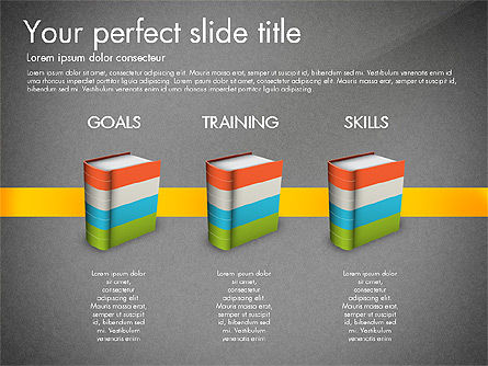 Concept de présentation de l'éducation, Diapositive 11, 03196, Graphiques et schémas pédagogiques — PoweredTemplate.com