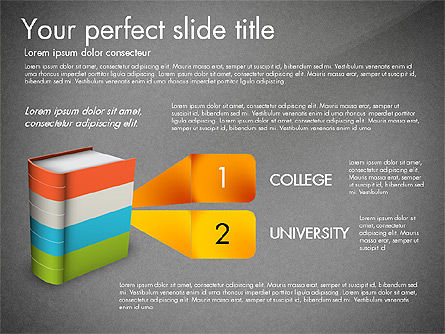 Concept de présentation de l'éducation, Diapositive 14, 03196, Graphiques et schémas pédagogiques — PoweredTemplate.com