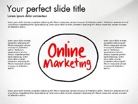 Online-Marketing-Org-Diagramm, PowerPoint-Vorlage, 03198, Business Modelle — PoweredTemplate.com