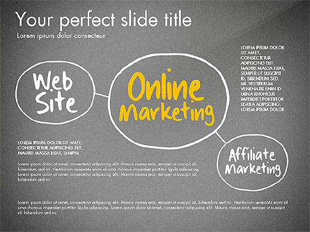 Diagrama Org de Marketing en Línea, Diapositiva 10, 03198, Modelos de negocios — PoweredTemplate.com
