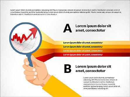 Etapas con lupa, Diapositiva 6, 03205, Diagramas de la etapa — PoweredTemplate.com