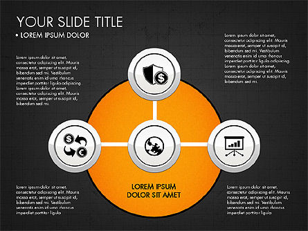 Lingkaran Dan Ikon Keuangan, Slide 10, 03214, Ikon — PoweredTemplate.com