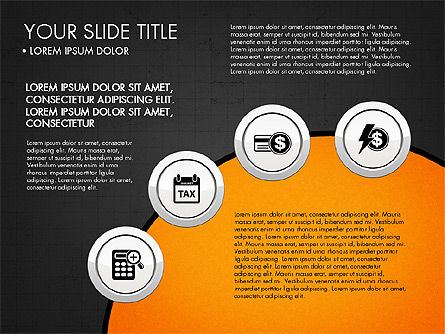 Cercle et icônes financières, Diapositive 12, 03214, Icônes — PoweredTemplate.com