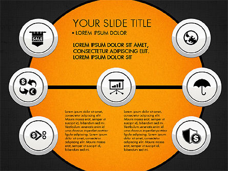 Circles and Financial Icons, Slide 15, 03214, Icons — PoweredTemplate.com