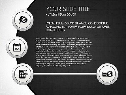 Lingkaran Dan Ikon Keuangan, Slide 6, 03214, Ikon — PoweredTemplate.com