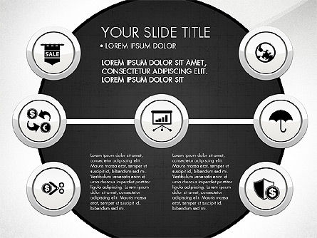 Circles and Financial Icons, Slide 7, 03214, Icons — PoweredTemplate.com