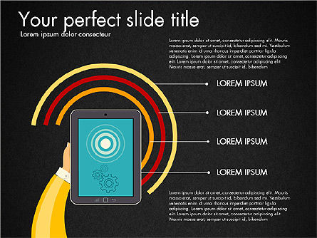 Presentation with Touchpad, Slide 16, 03215, Presentation Templates — PoweredTemplate.com