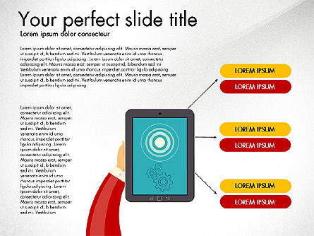 Presentation with Touchpad, Slide 5, 03215, Presentation Templates — PoweredTemplate.com